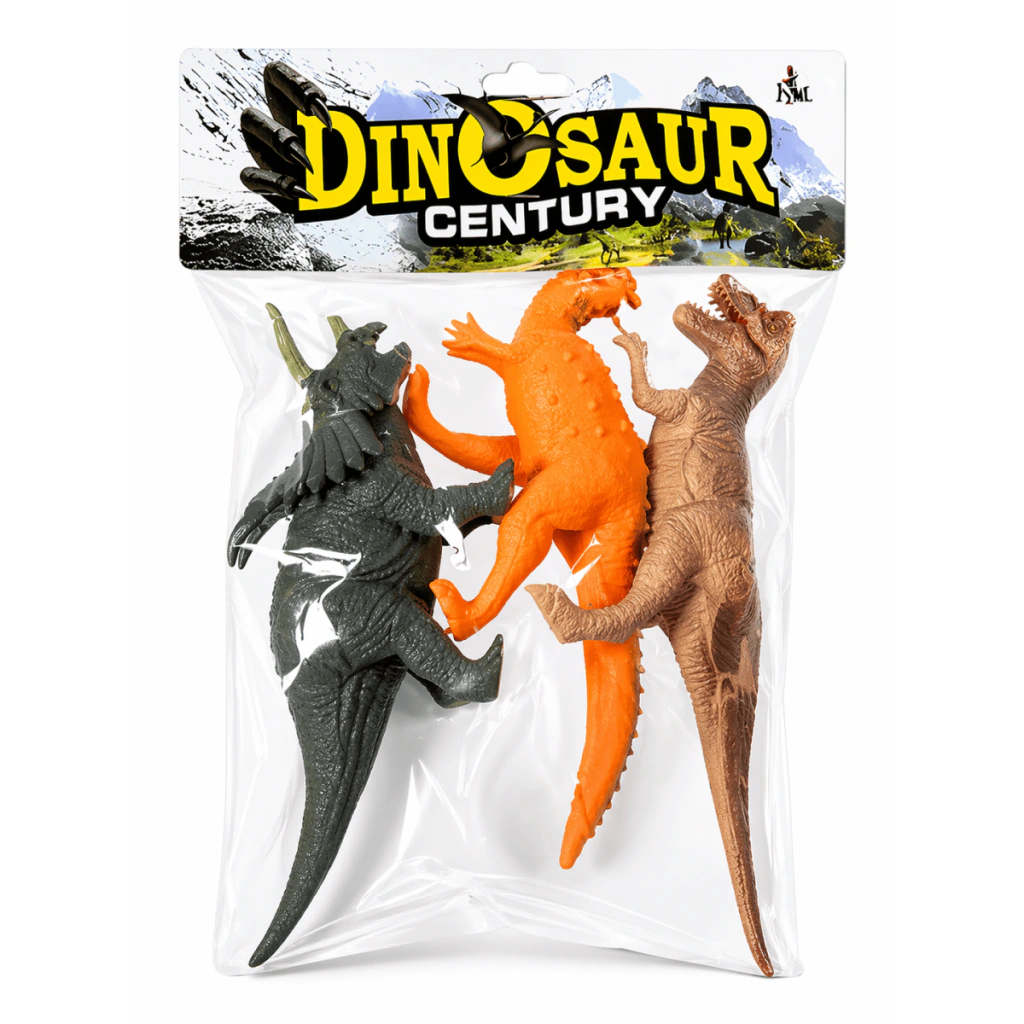 Set Dinosaurios de Juguete x3 Unidades en Bolsa Infantil