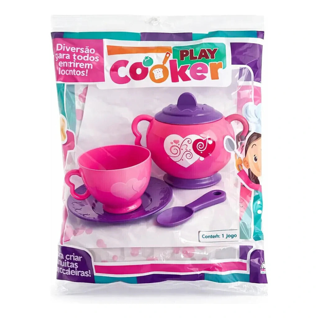 Kit Azucarera de Juguete con Taza Plato y Cuchara Set de Té Infantil