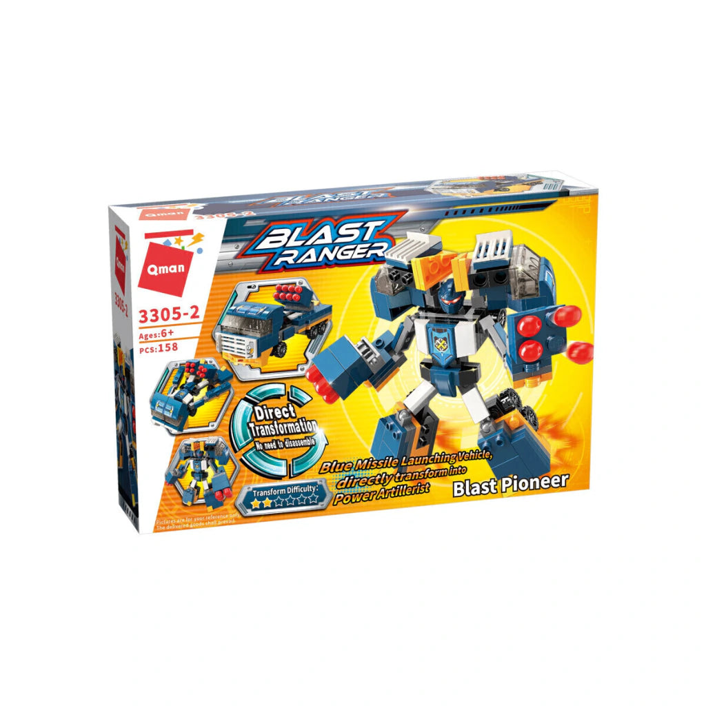 Qman Bloques Robot Transformers Blast Ranger Set Armable Infantil