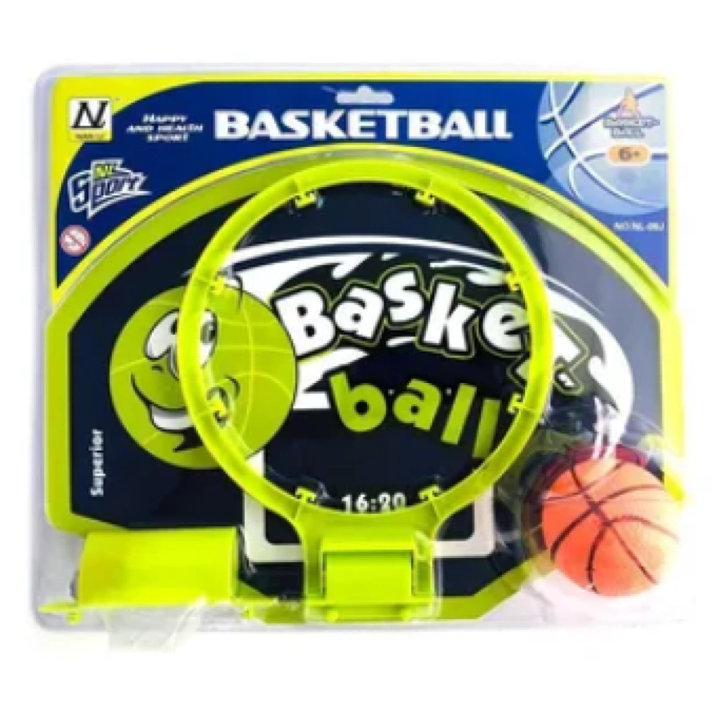 Aro de Básquet con Tablero y Pelota Juguete para Pared
