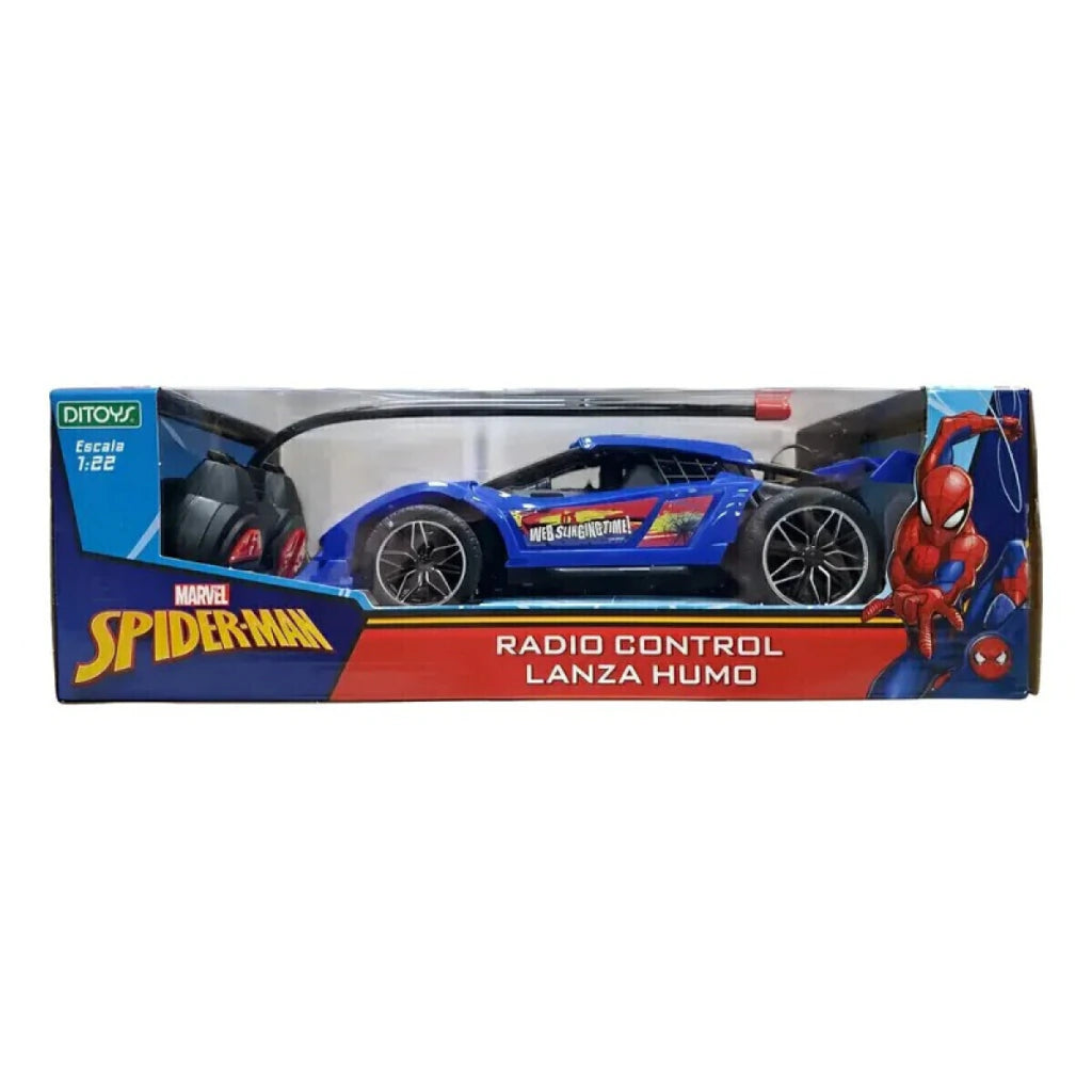 Auto Radio Control Spiderman Lanza Humo Ditoys Infantil