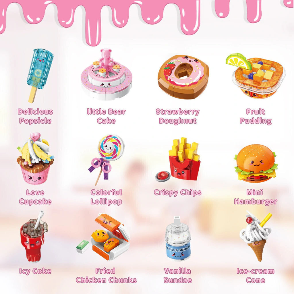 Bloques Qman Postres Dulces y Comidas para Armar Infantil