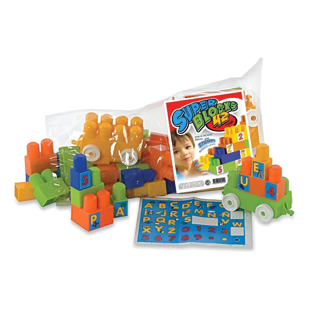 Bolso Grande con Blocks Didácticos 42 Piezas Duravit Infantil