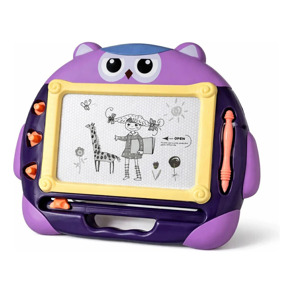 Pizarra Mágica Magnética con Pie Tipo Mesa Violeta Infantil