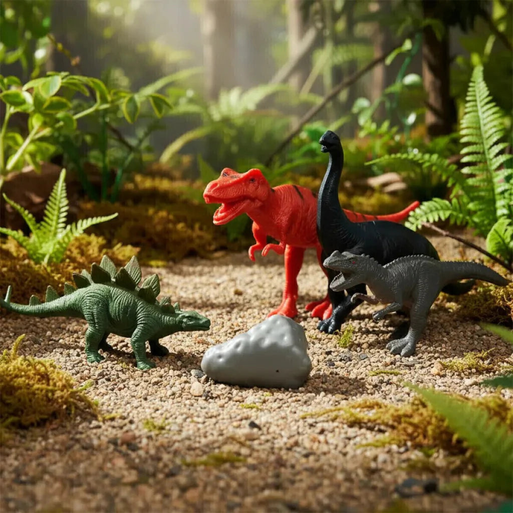 Set Dinosaurios 2 Grandes y 2 Chicos Juguete Infantil