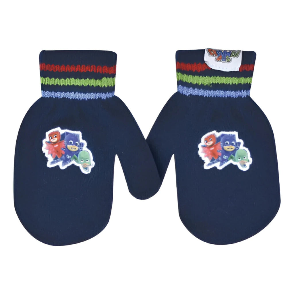 Guantes Tejidos PJ Masks con Aplique Sublimado Invierno Infantil