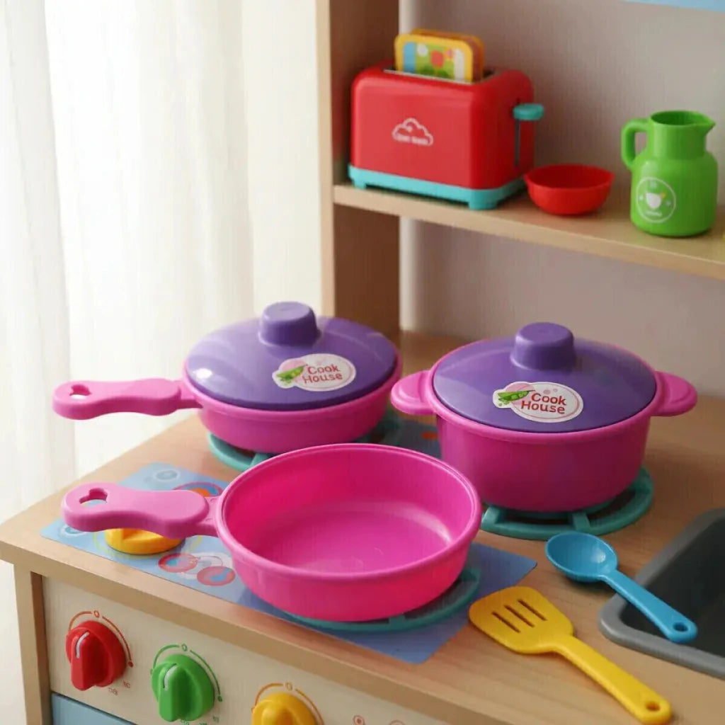 Kit de Cocina Cook House con 3 Ollas Altimar Juguete Infantil