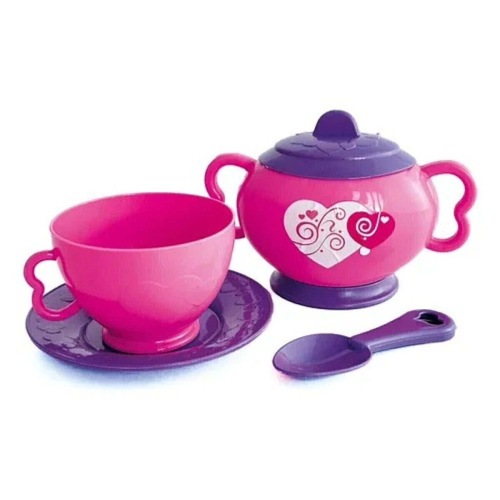 Kit Azucarera de Juguete con Taza Plato y Cuchara Set de Té Infantil