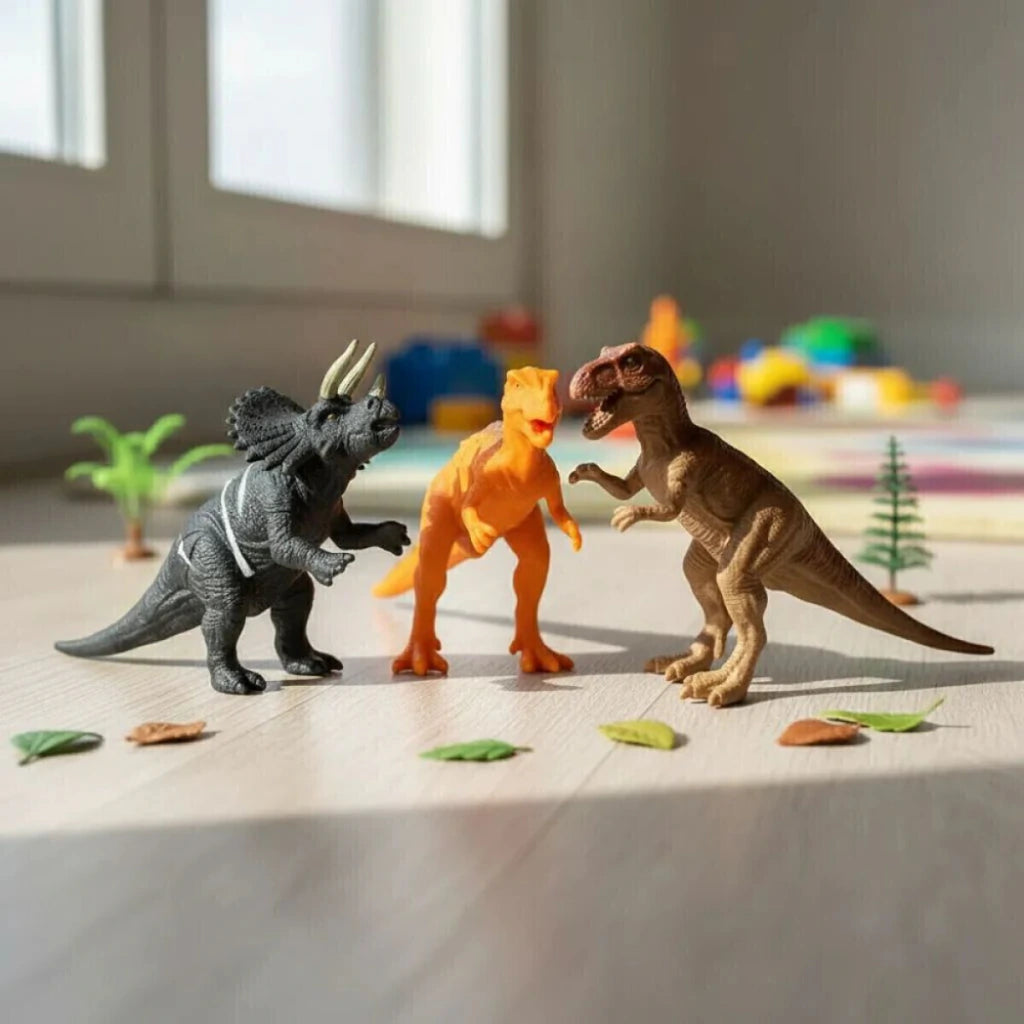 Set Dinosaurios de Juguete x3 Unidades en Bolsa Infantil