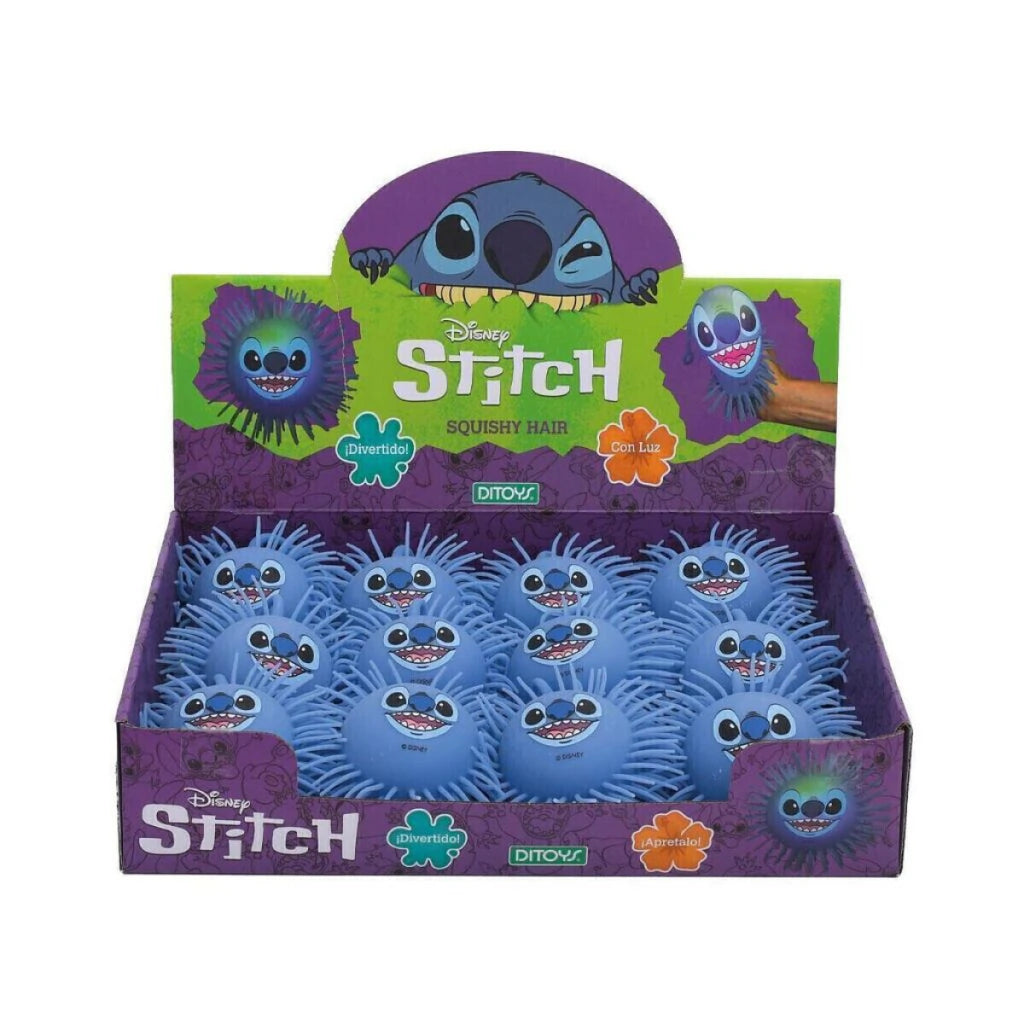 Squishy Hair Disney Stitch con Luz Ditoys Antiestrés