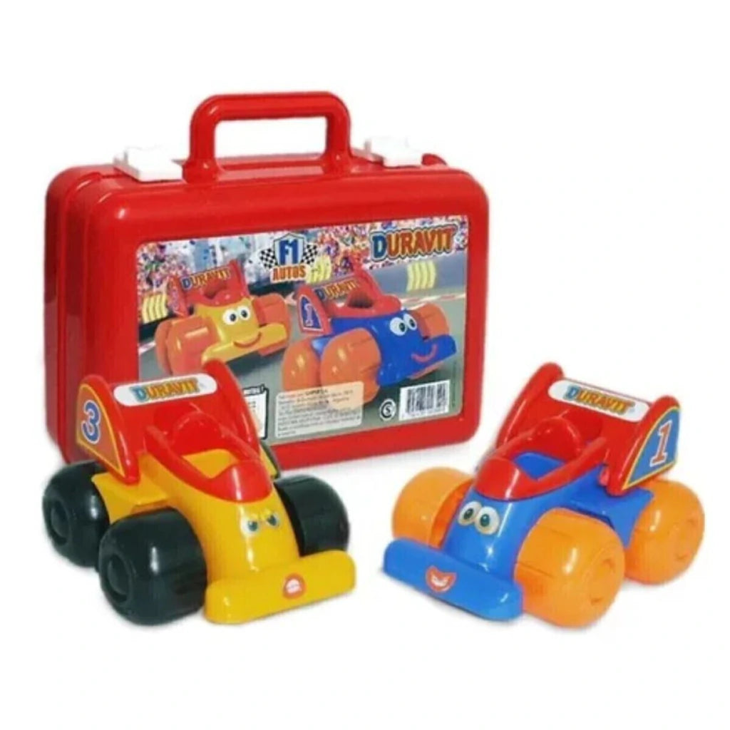 Autos Fórmula 1 Duravit con Valija Set de Carreras Infantil
