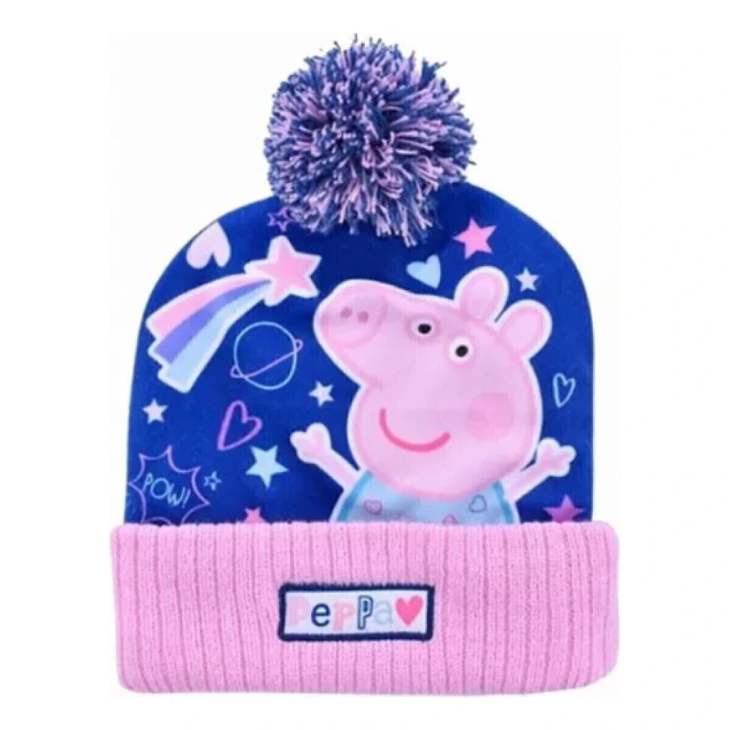 Gorro Footy Peppa Pig con Pompom Infantil Invierno
