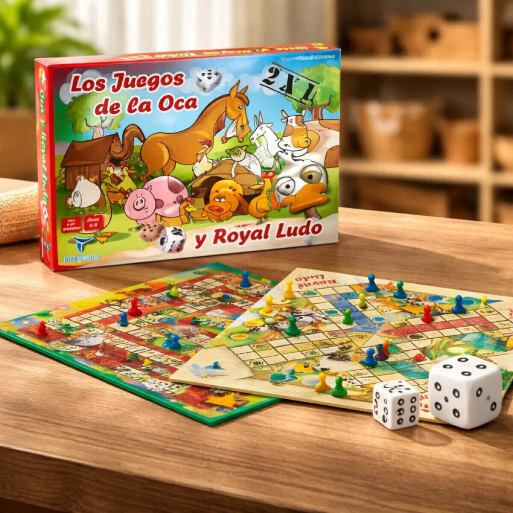 Juego de Mesa 2 en 1 Oca y Royal Ludo Toto Games