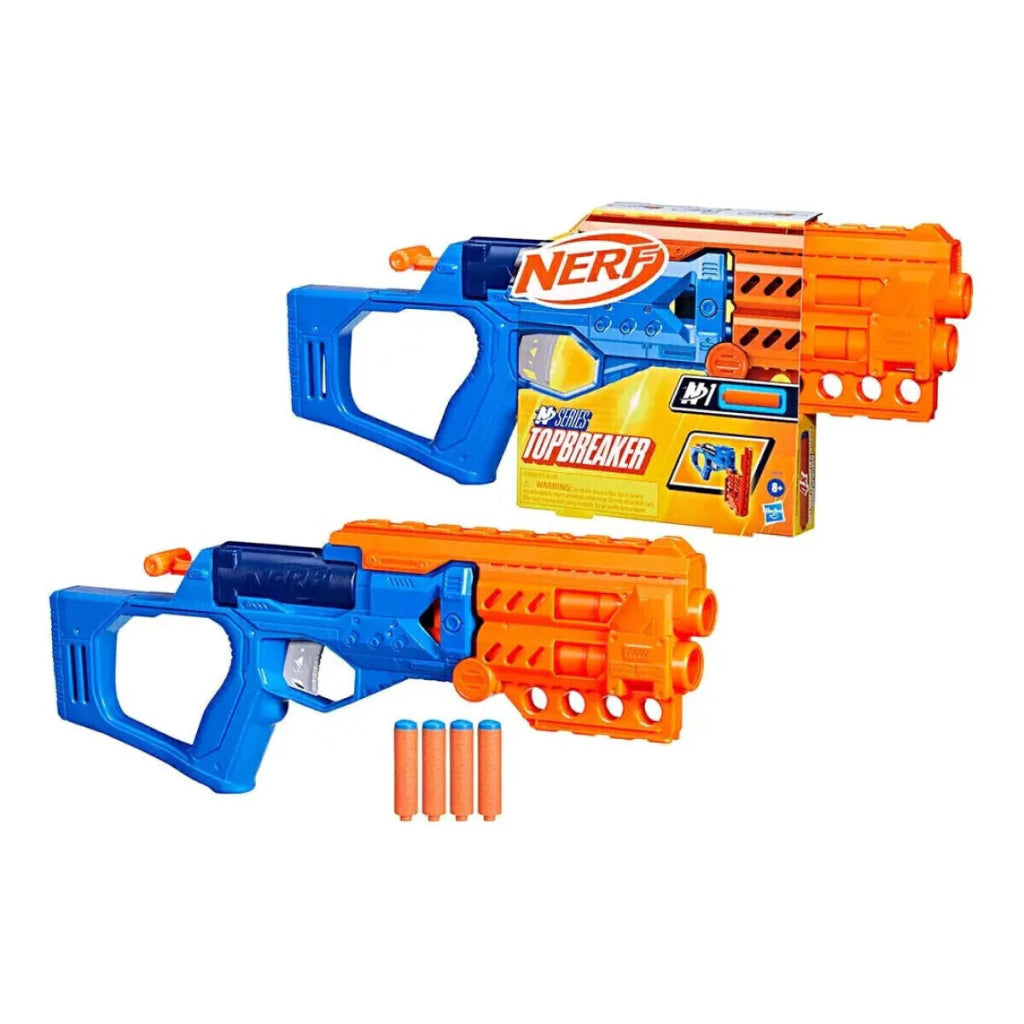 Pistola de Dardos Nerf Serie Top Breaker Lanzador de Acción