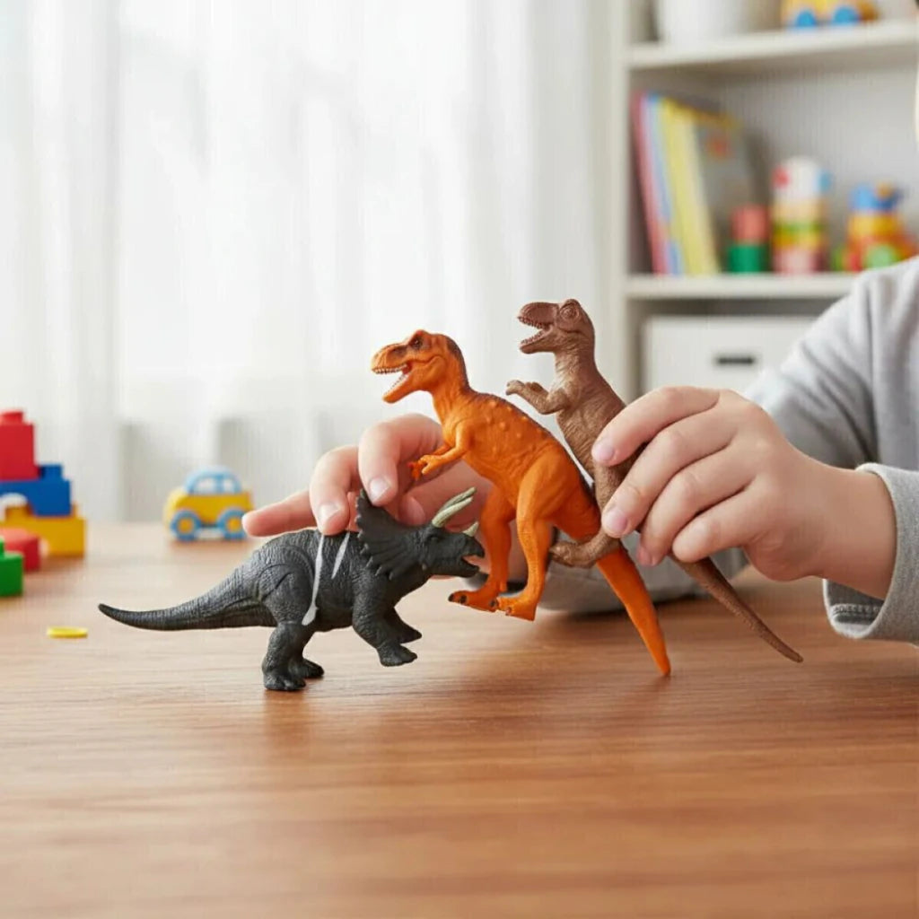 Set Dinosaurios de Juguete x3 Unidades en Bolsa Infantil