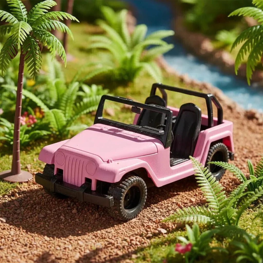 Auto Jeep Barbie Rosa con Red Mini Play Infantil
