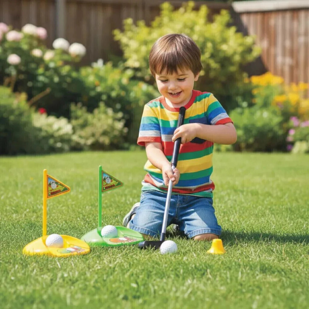 Set de Golf Infantil Giantoys con Palos Pelotas y Varilla