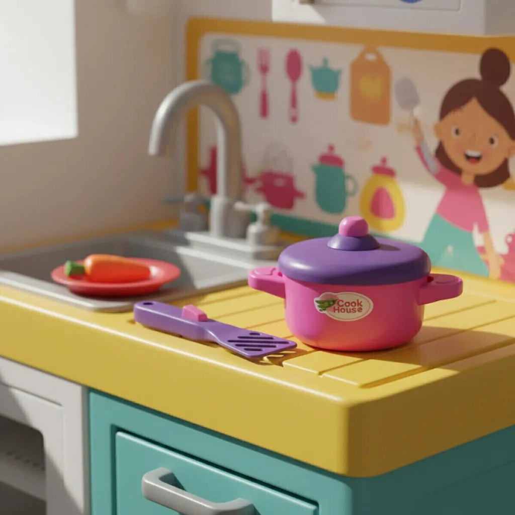 Set de Cocina Olla de Juguete con Accesorios Infantil