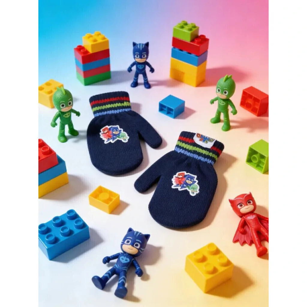 Guantes Tejidos PJ Masks con Aplique Sublimado Invierno Infantil