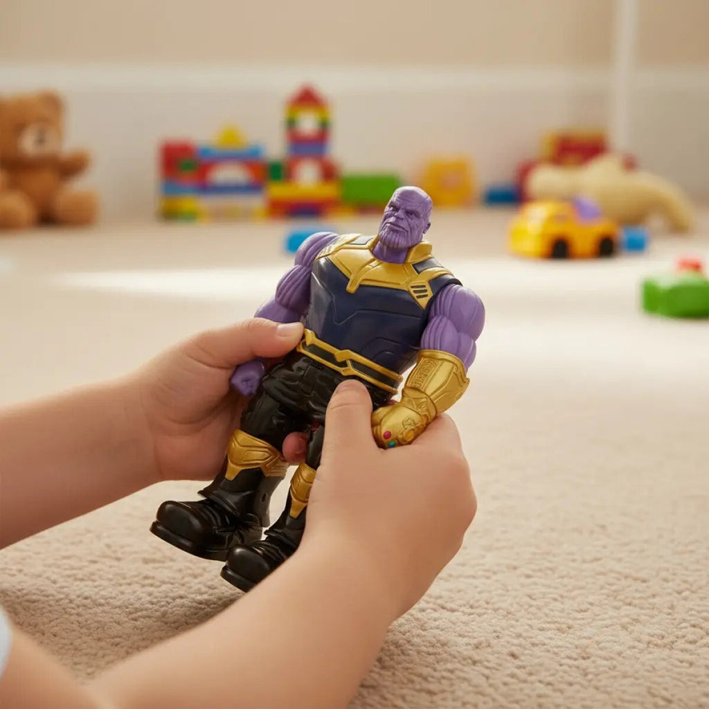 Muñeco Articulado Thanos Marvel Avengers Luz y Sonido 24 cm