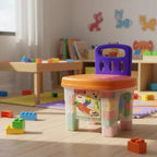 Silla Banquito con 72 Bloques New Plast Juego Didáctico Infantil