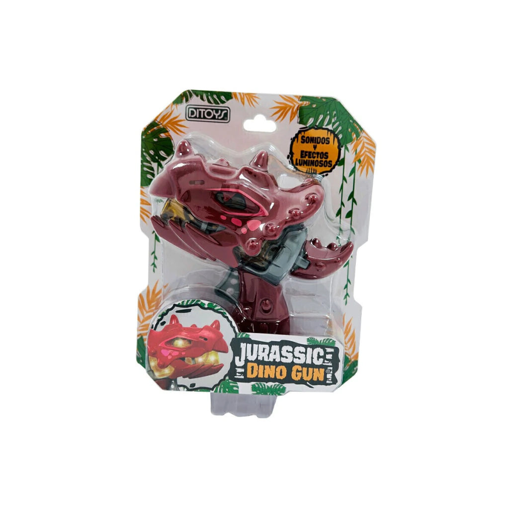 Pistola Jurassic Dino Gun con Luz y Sonido Infantil