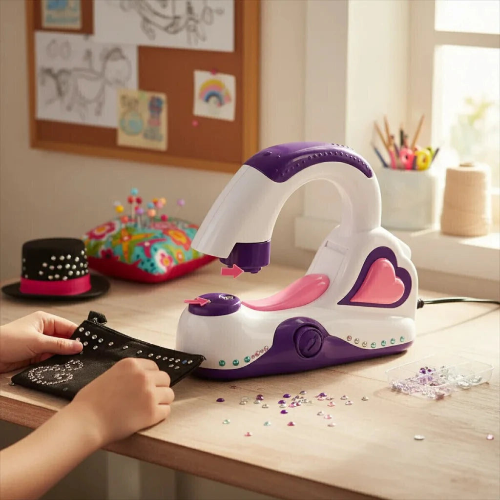 Máquina de Tachas Juguete para Decorar Indumentaria Infantil