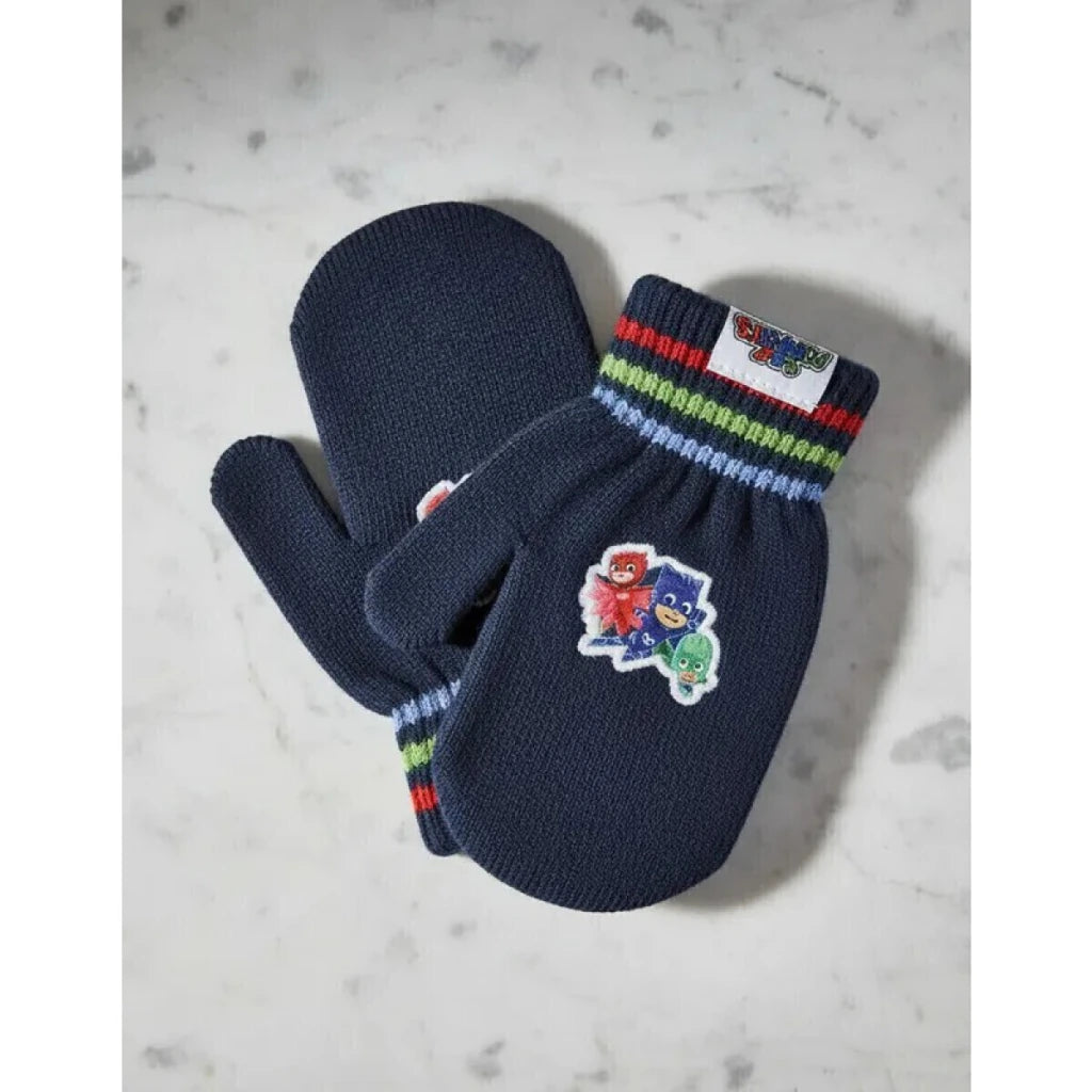 Guantes Tejidos PJ Masks con Aplique Sublimado Invierno Infantil