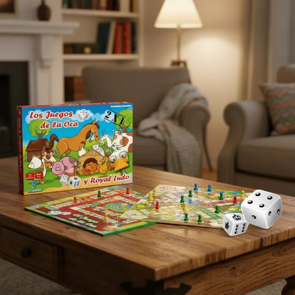 Juego de Mesa 2 en 1 Oca y Royal Ludo Toto Games