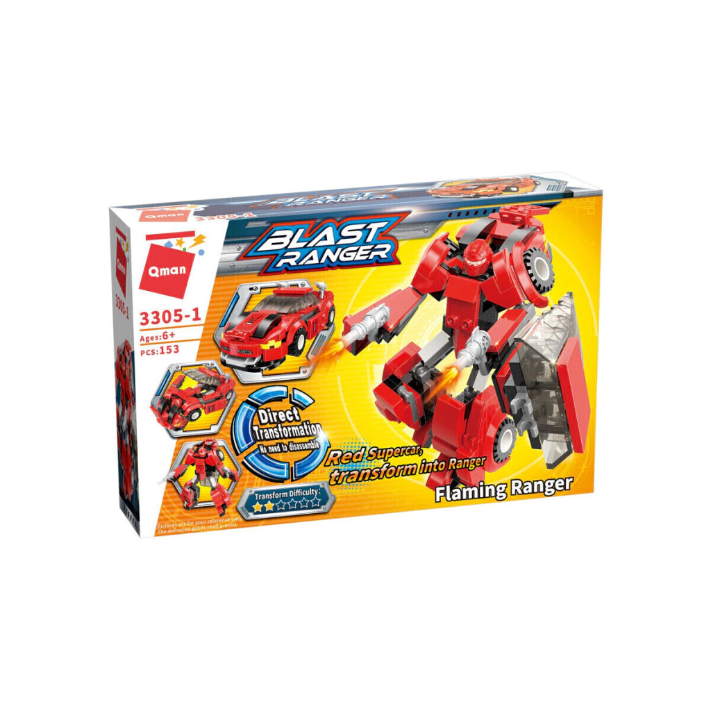 Qman Bloques Robot Transformers Blast Ranger Set Armable Infantil