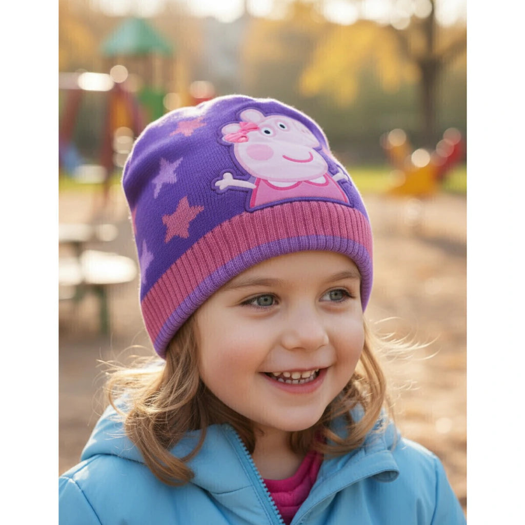 Gorro Footy Peppa Pig con Estrellas Infantil Invierno