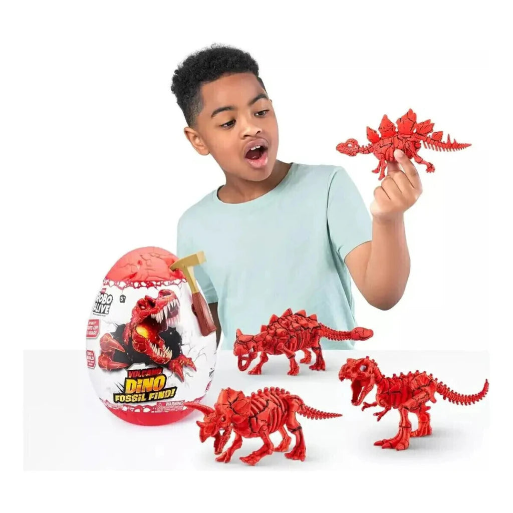 Robo Alive Huevo Sorpresa para Desenterrar Dino Fósil 24 cm Zuru