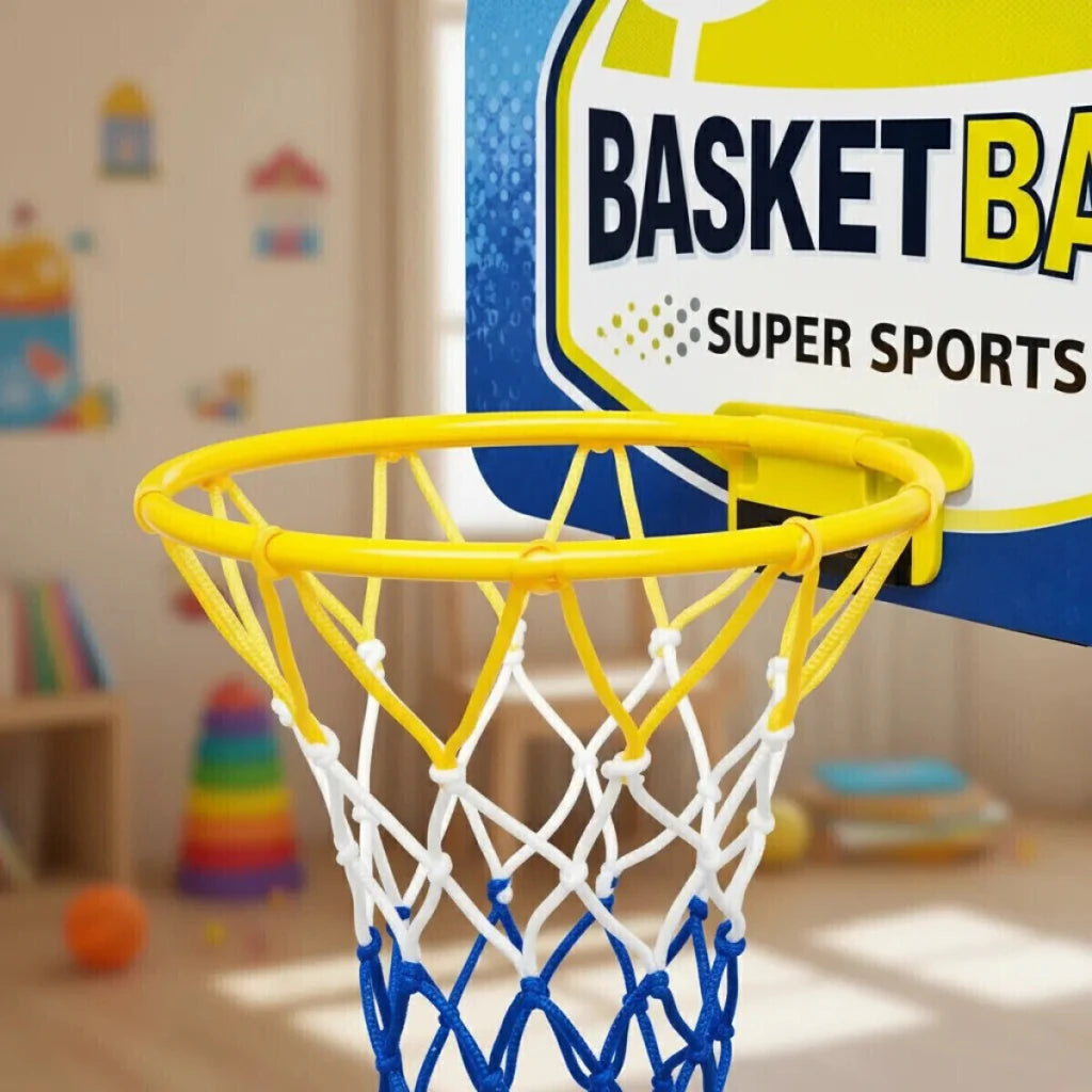 Aro de Básquet Infantil con Tablero y Pelota Juguete
