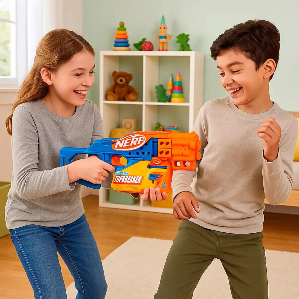 Pistola de Dardos Nerf Serie Top Breaker Lanzador de Acción