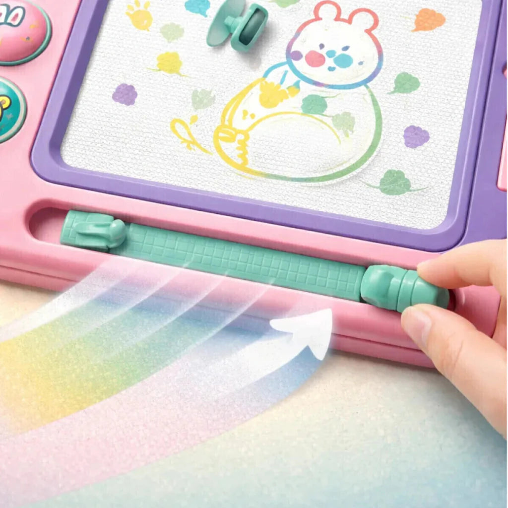 Pizarra Magnética Mágica Grande con Sellos de Colores Infantil