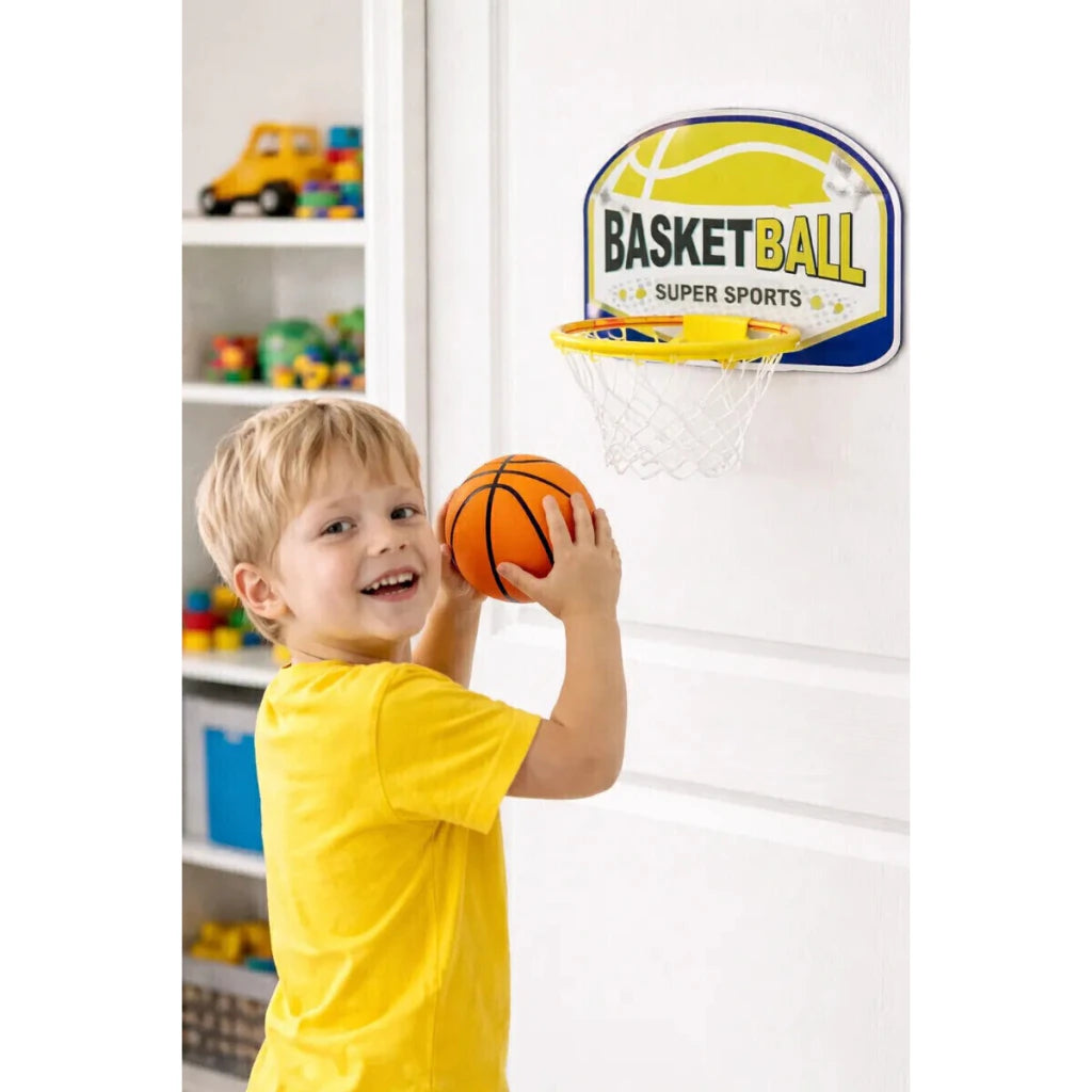 Aro de Básquet Infantil con Tablero y Pelota Juguete