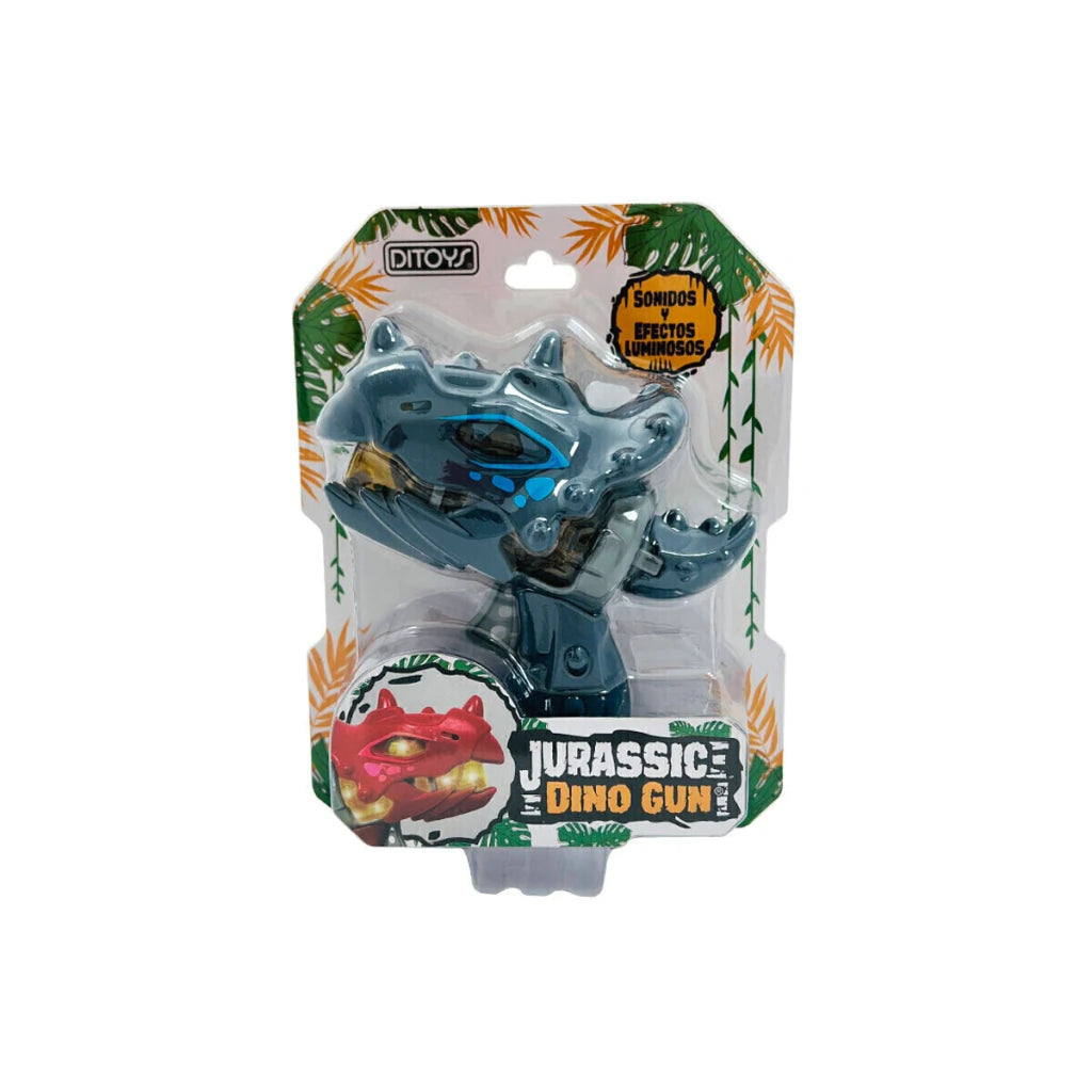 Pistola Jurassic Dino Gun con Luz y Sonido Infantil