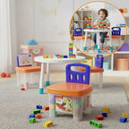 Silla Banquito con 72 Bloques New Plast Juego Didáctico Infantil