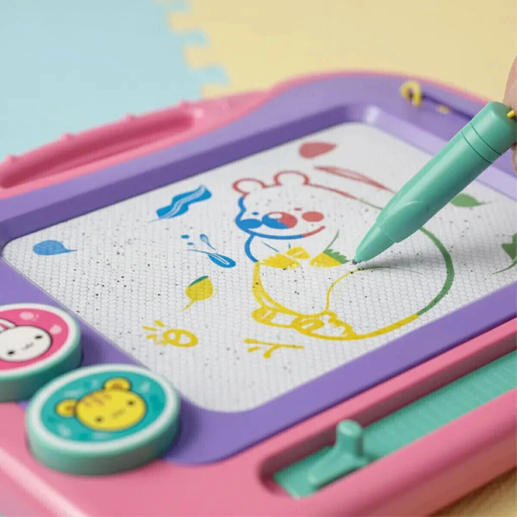 Pizarra Magnética Mágica Grande con Sellos de Colores Infantil