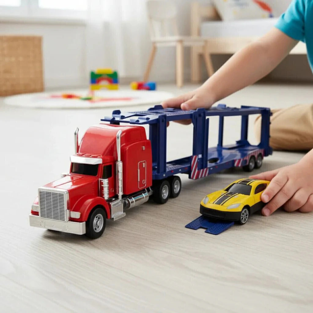 Camión Transportador de Autos a Fricción Juguete Infantil