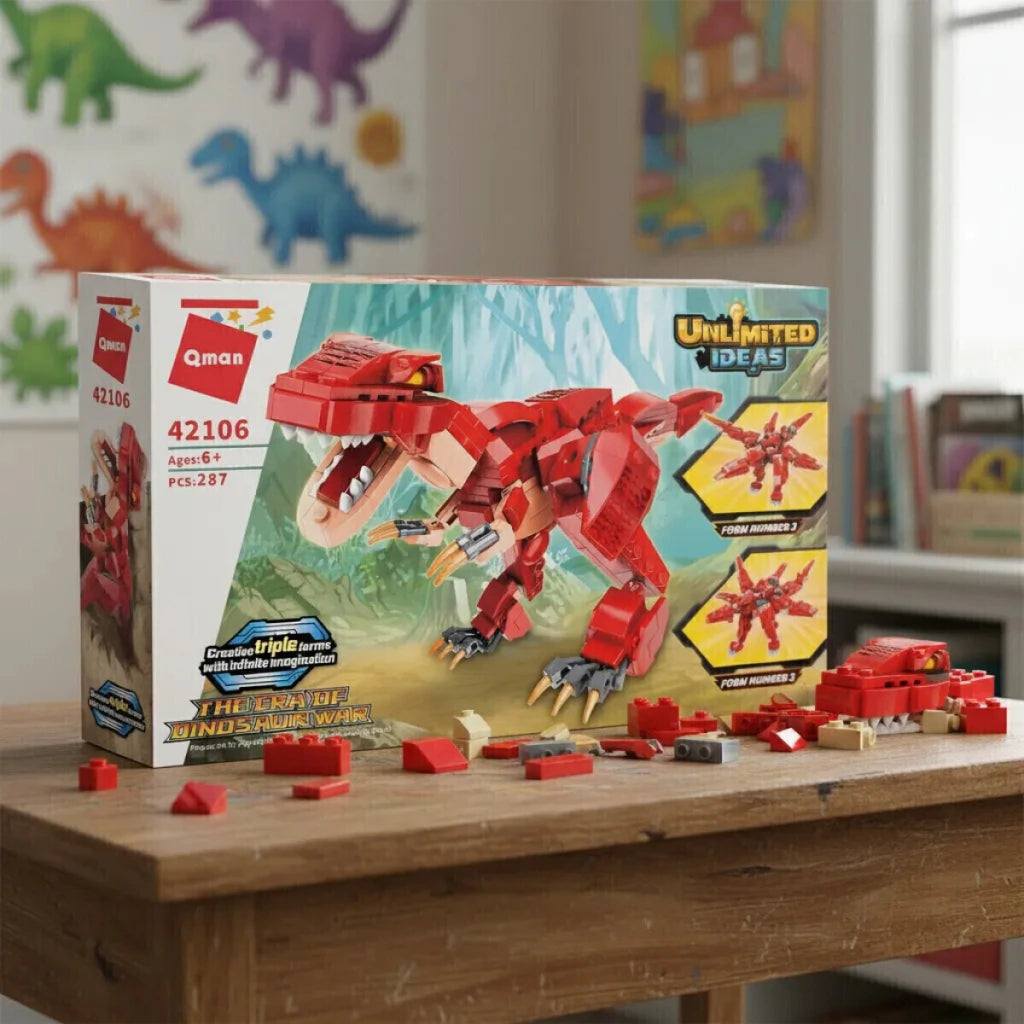 Bloques Jurassic World T-Rex 3 en 1 Ladrillos para Armar
