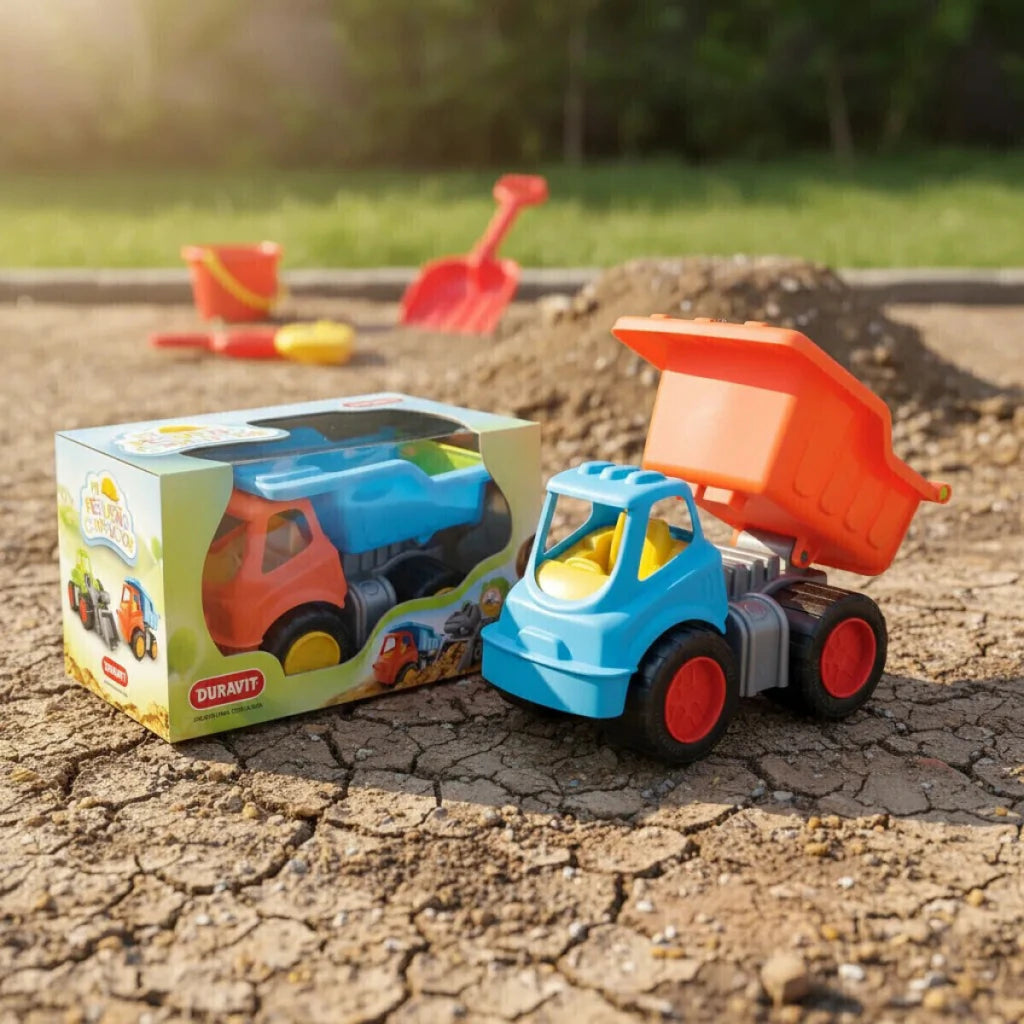 Juguete Camión Volcador en Caja Duravit Vehículo de Construcción Infantil
